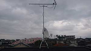 福岡市の城南区干隈で地デジとBSアンテナ工事