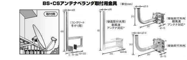 bsアンテナ取り付け材料