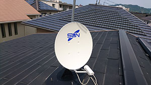 福岡の西区今宿でBSアンテナ取り付け