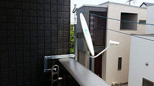 福津市の西福間でのBSアンテナ取り付け