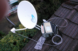 BSアンテナ側面取り付け