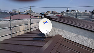 城南区茶山でBSアンテナ取り付け工事