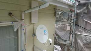 糸島市から福岡市の東入部にアンテナ工事