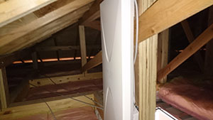 福岡市の西区野方でアンテナ工事