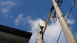 福岡の西区今津でアンテナ工事