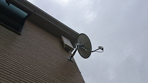 福岡市の馬出でアンテナ工事