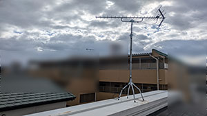 福岡市の西区今宿でアンテナ工事