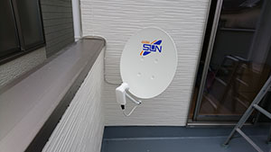 福岡市城南区干隈BSアンテナ工事