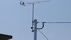 糸島市の前原駅前でアンテナ工事