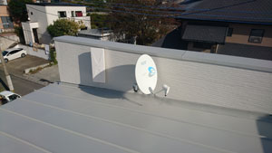 福岡市東区香椎でデザインアンテナ取り付け工事